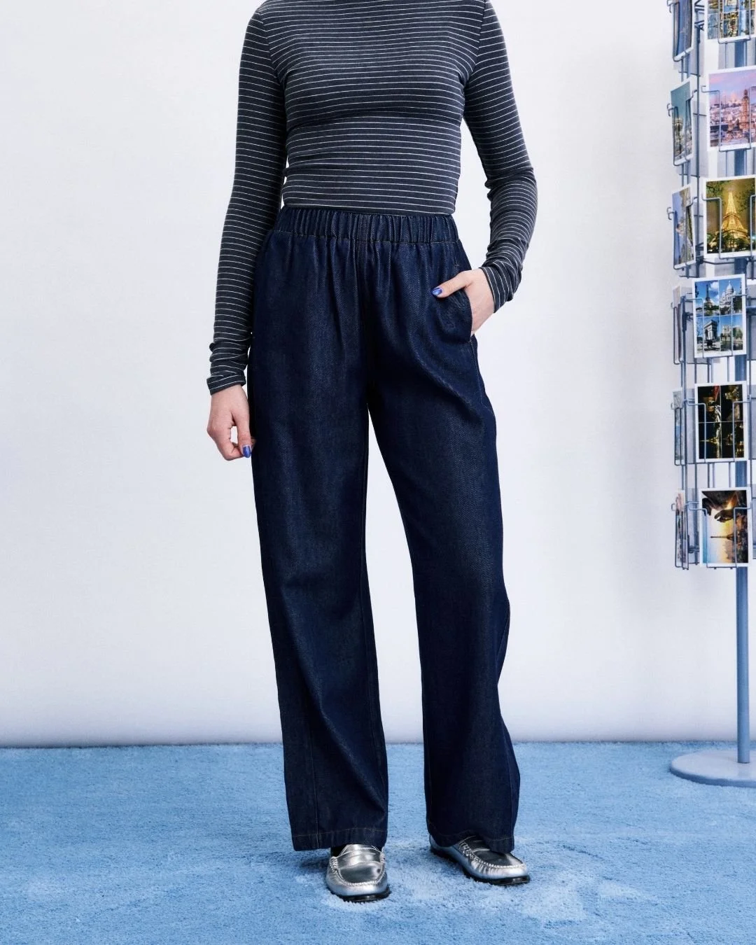 Pantalon Minoo Denim Marine, Frnch Paris (1).jpg