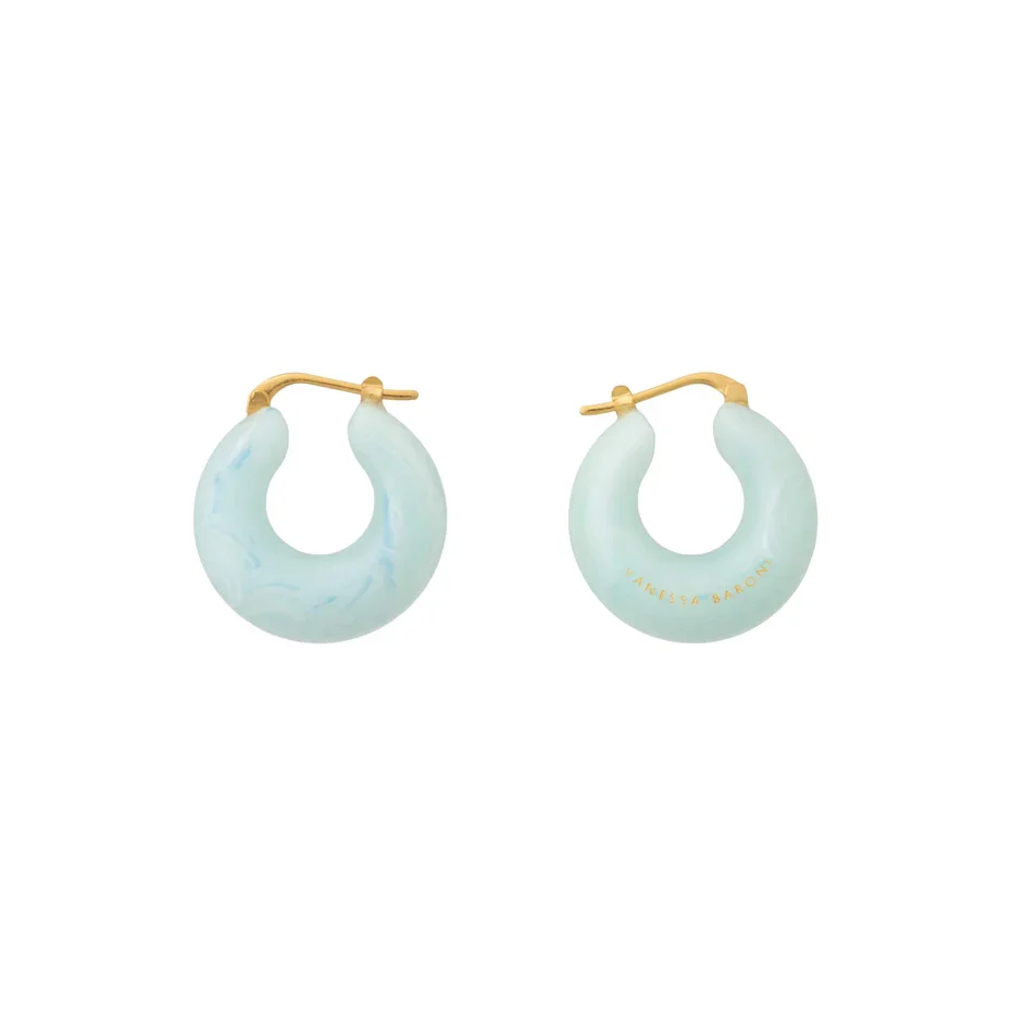 Boucles d’oreilles Circlet cloud marble design rond élégant