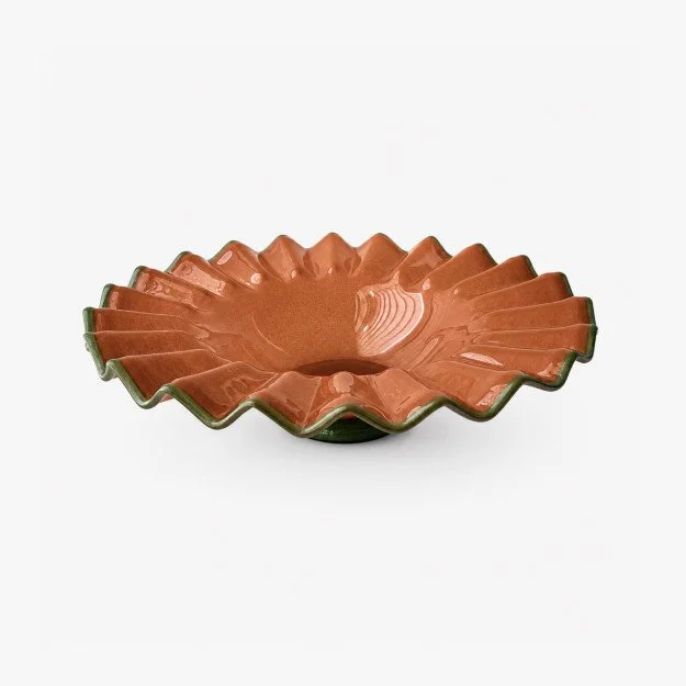 Coupe colerette 39 brun caramel Bazar de luxe liseré olive