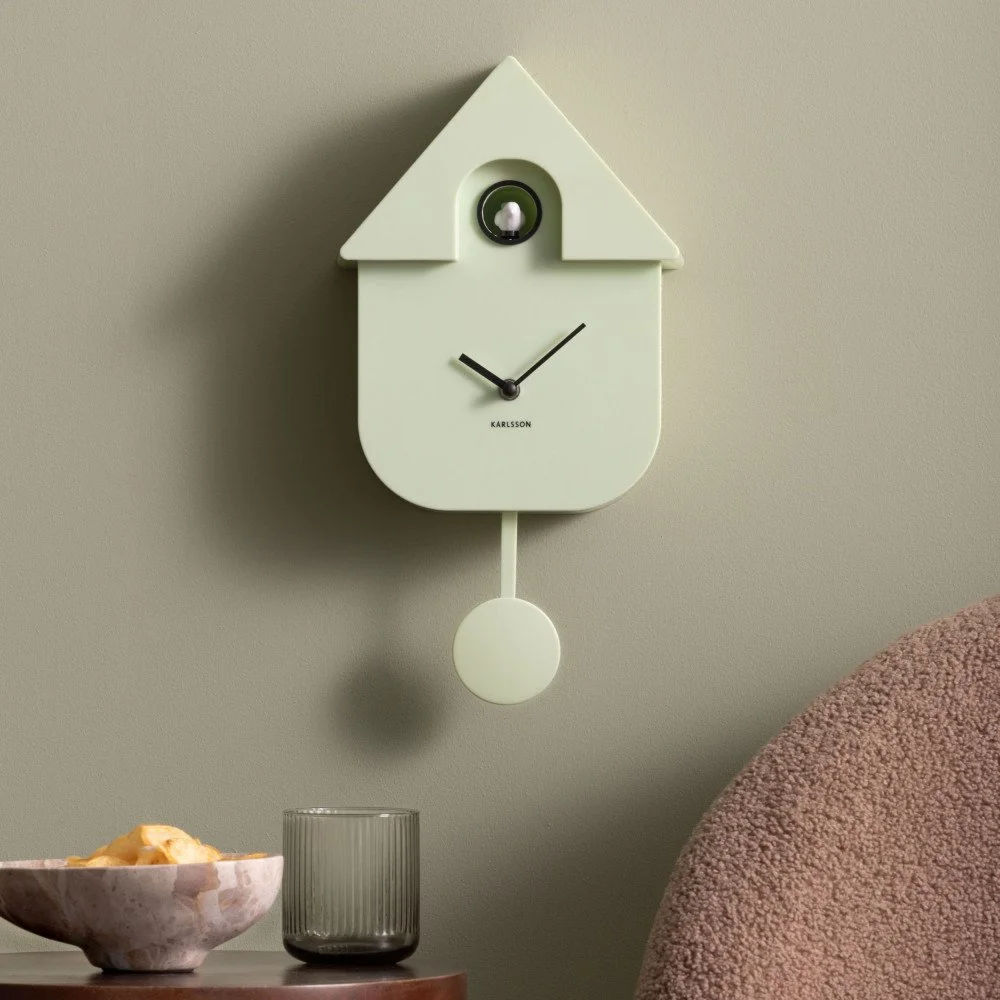 Horloge Modern Cuckoo Vert Sauge, Karlsson