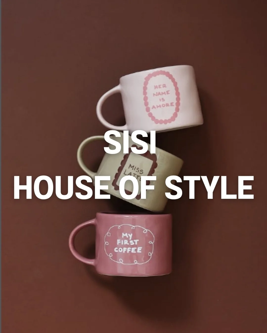Sisi, House of style, notre nouvelle marque d'art de la table crée par des femmes pour des femmes, Notre vaisselle est faite main en Europe avec amour et soin, et chaque étape est réalisée à la main. Les tasses et assiettes sont façonnées à la main e