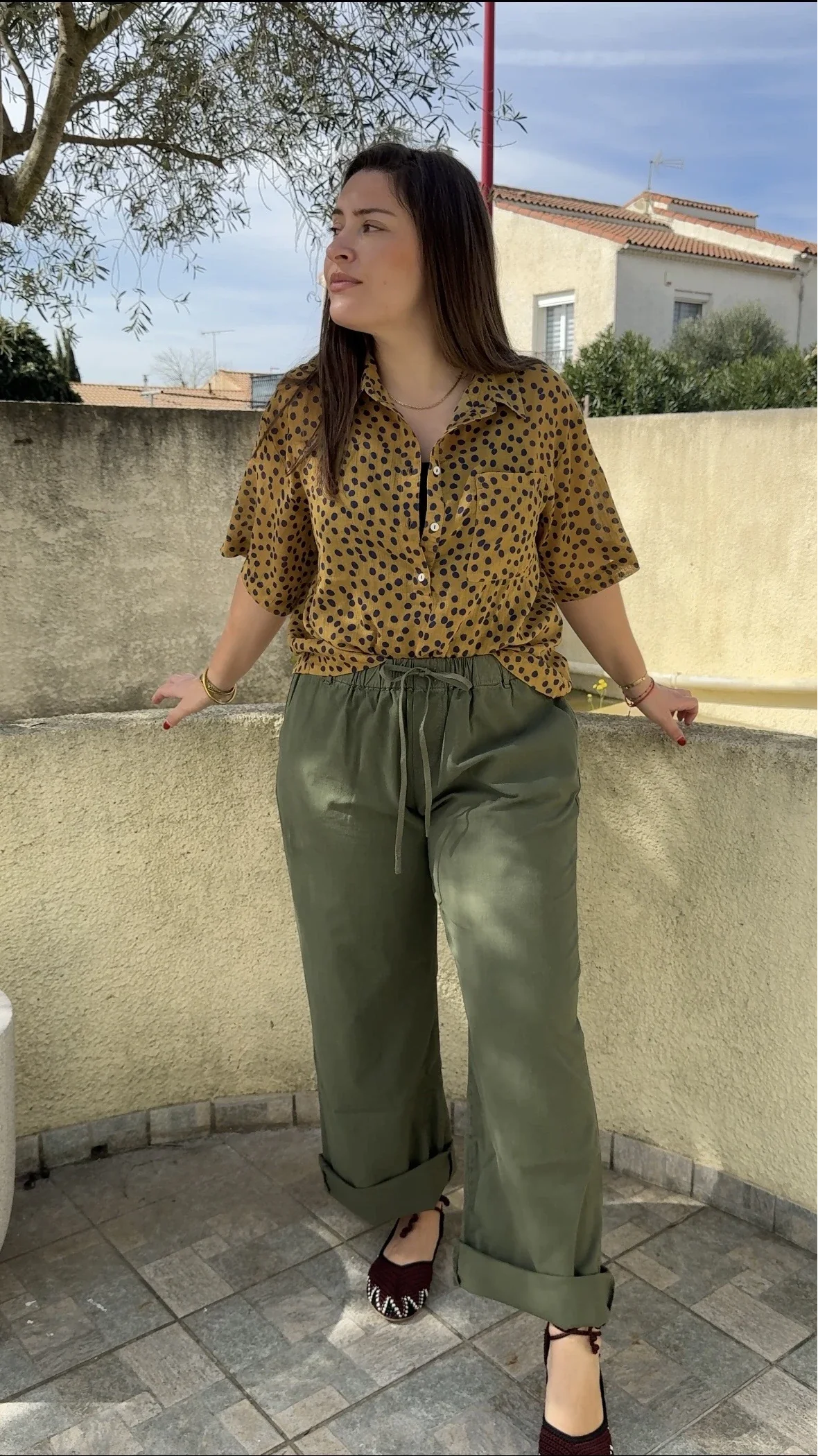 Chemise Caroline à pois femme en coton léger signée Hod Paris au style chic et intemporel