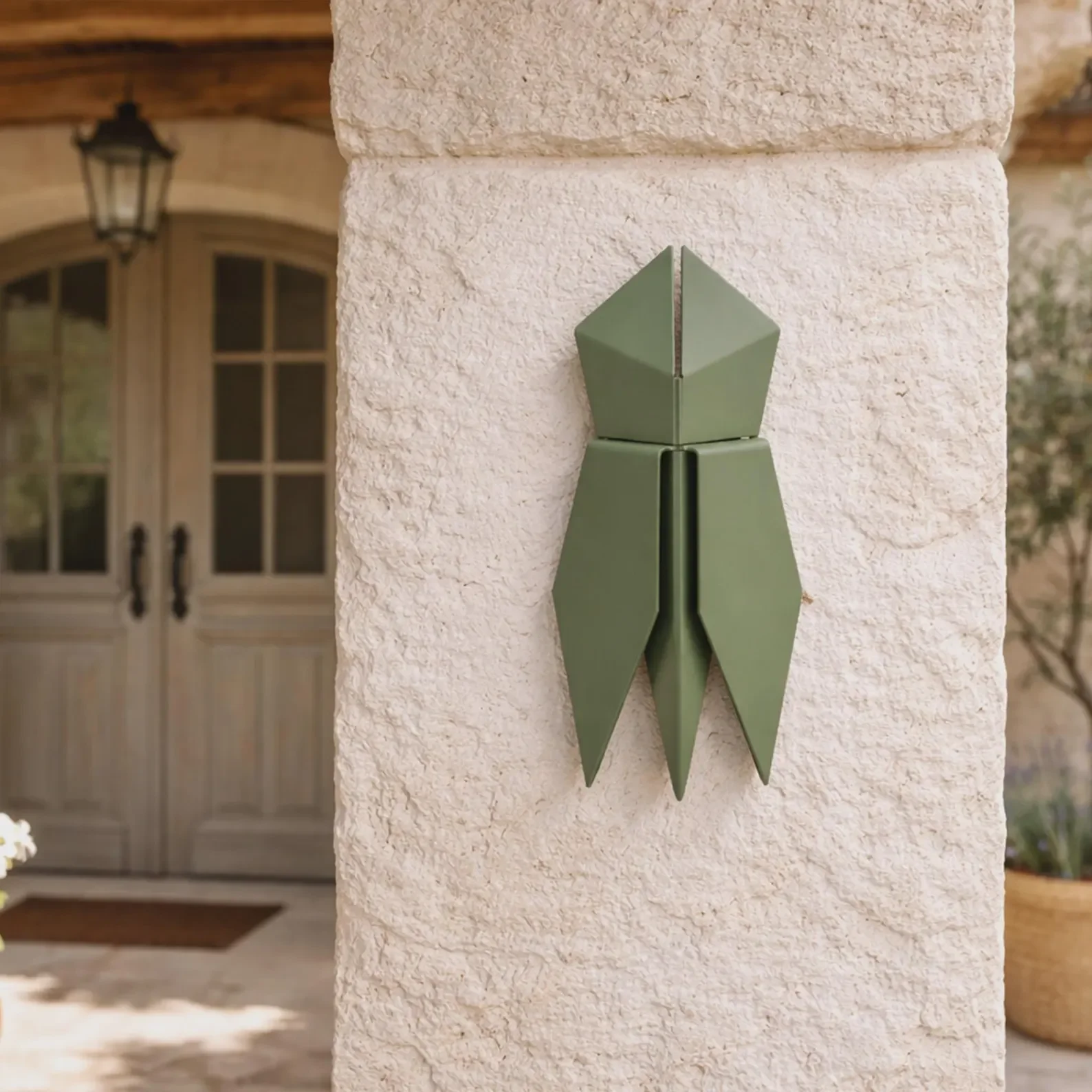 Cigale décorative murale Vert d'Olive, Clareine, Made in France
