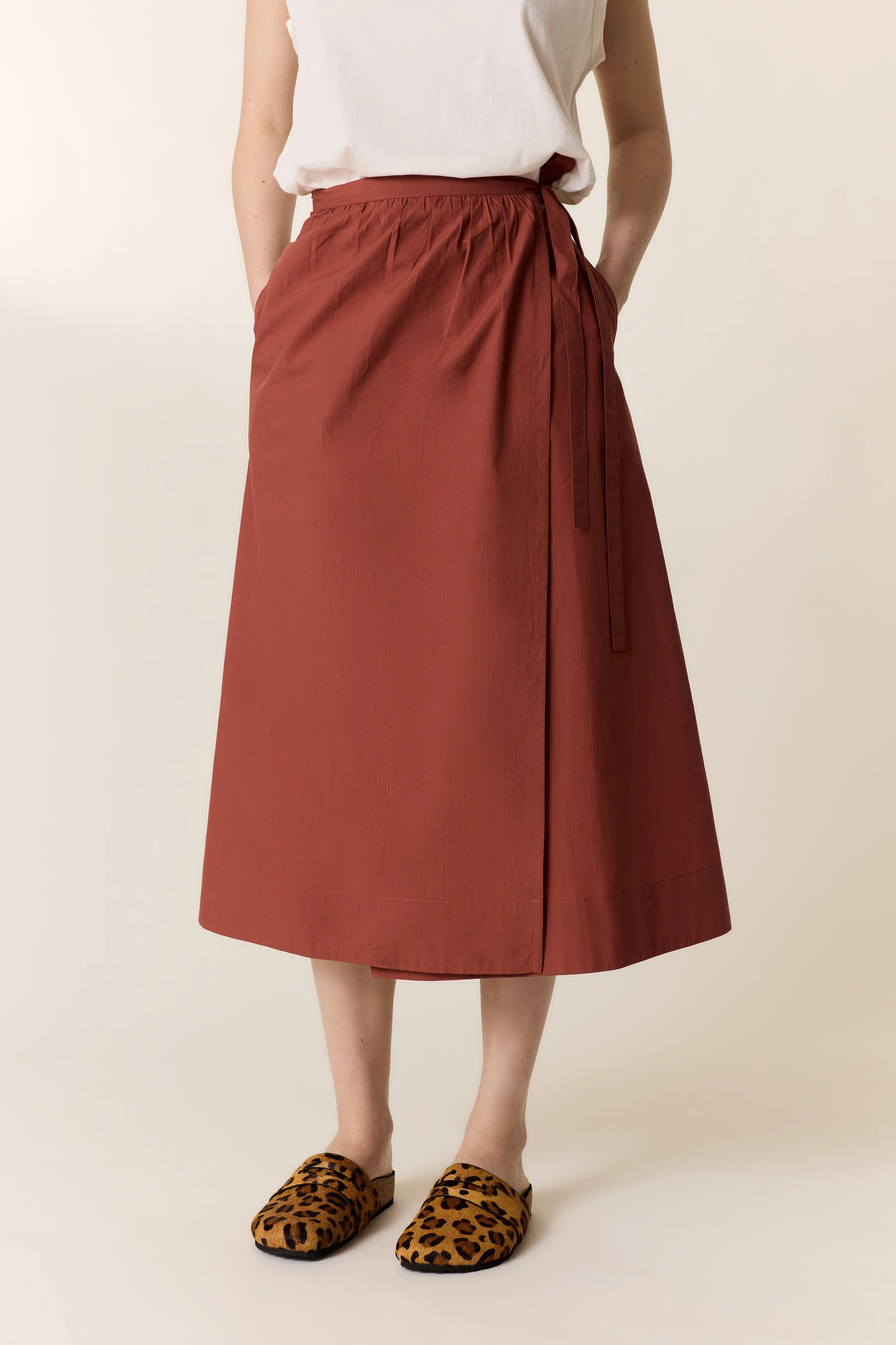 Jupe portefeuille Terra taille nouée