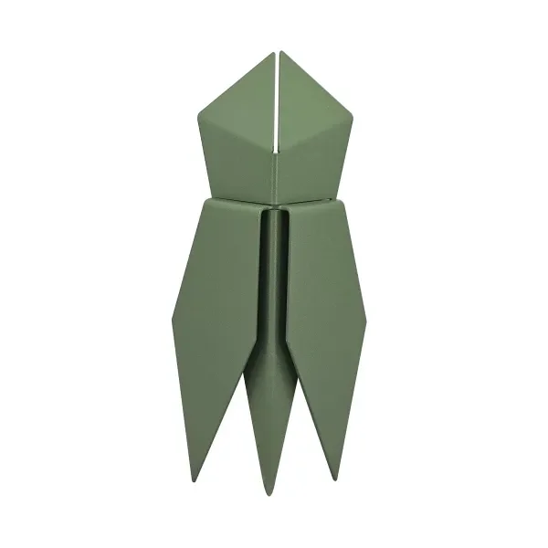 Détail de la finition mate texturée de la Cigale Signature Clareine, coloris Vert d'Olive