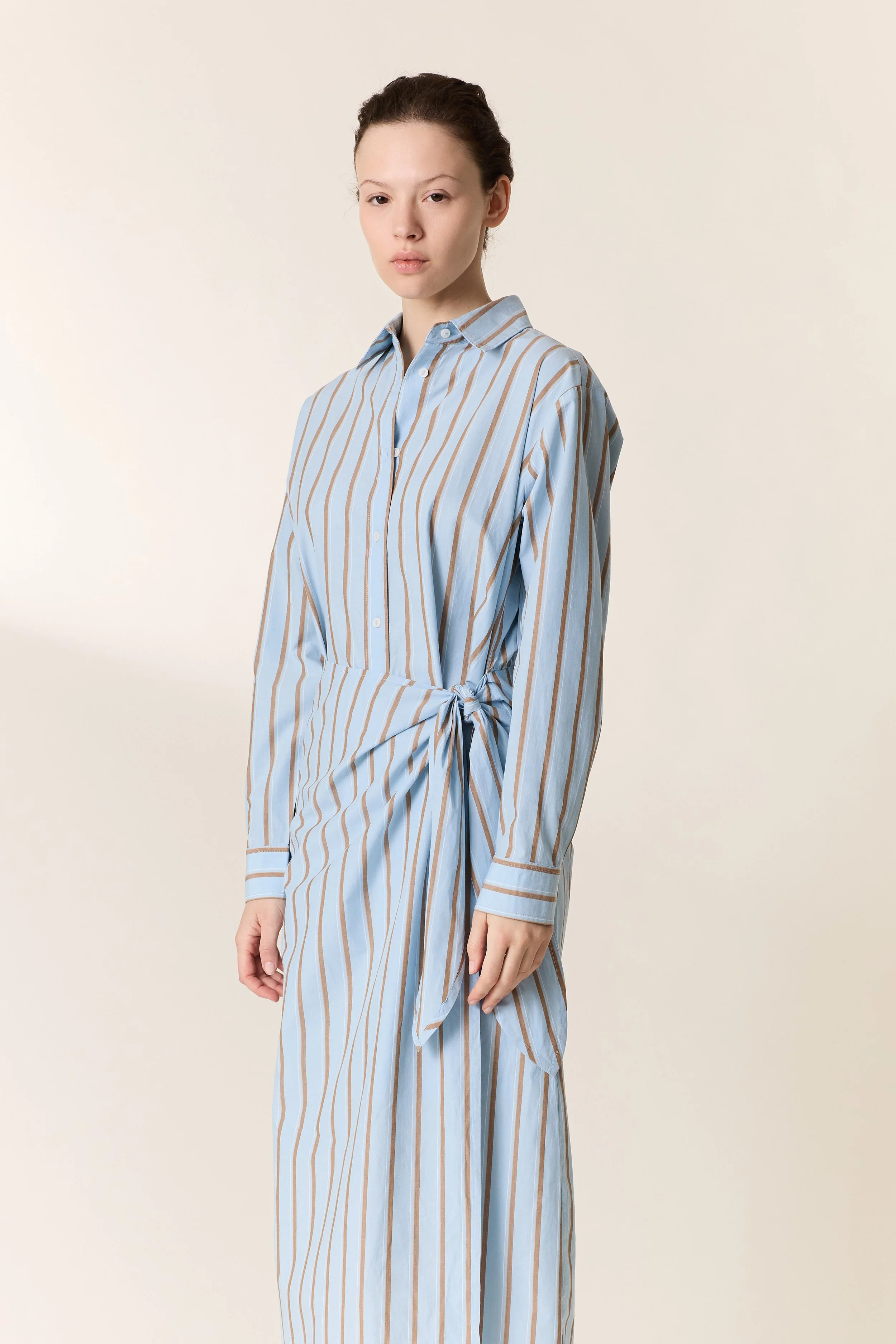 Robe rayée femme Léon & Harper coupe midi élégante