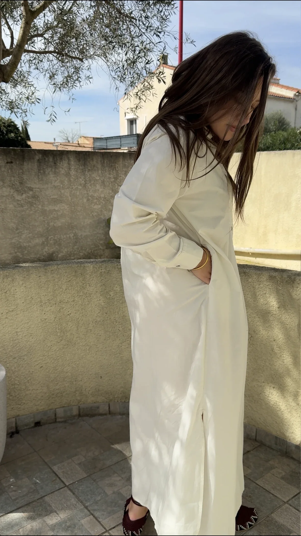 Robe chemise Rachel blanche Hod Paris parfaite pour un look chic et minimaliste