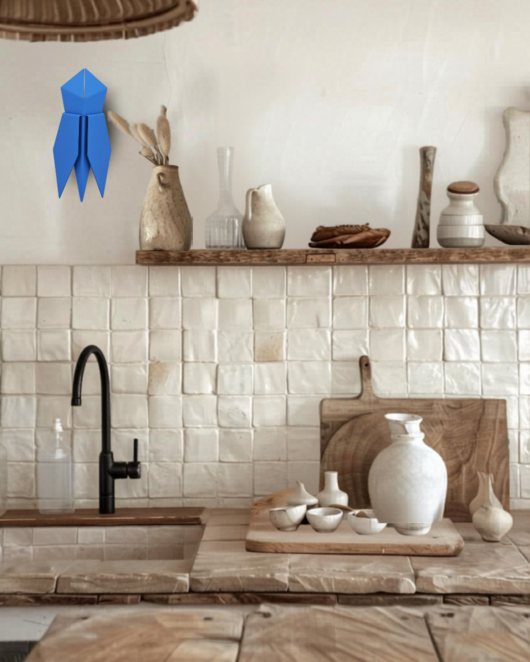 Cigale décorative murale Lumière Azur Clareine, Made in France