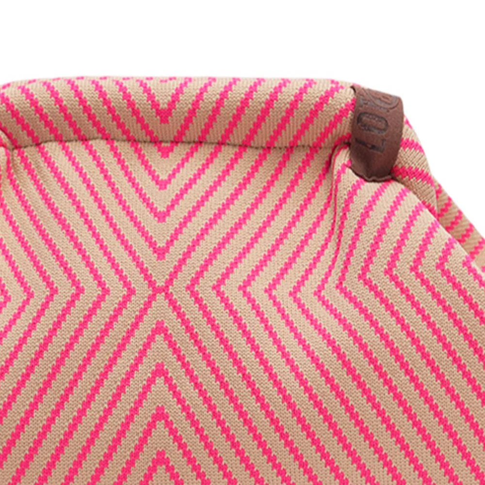 Pochette Emma 143 — Rose Fluo & Beige Détails