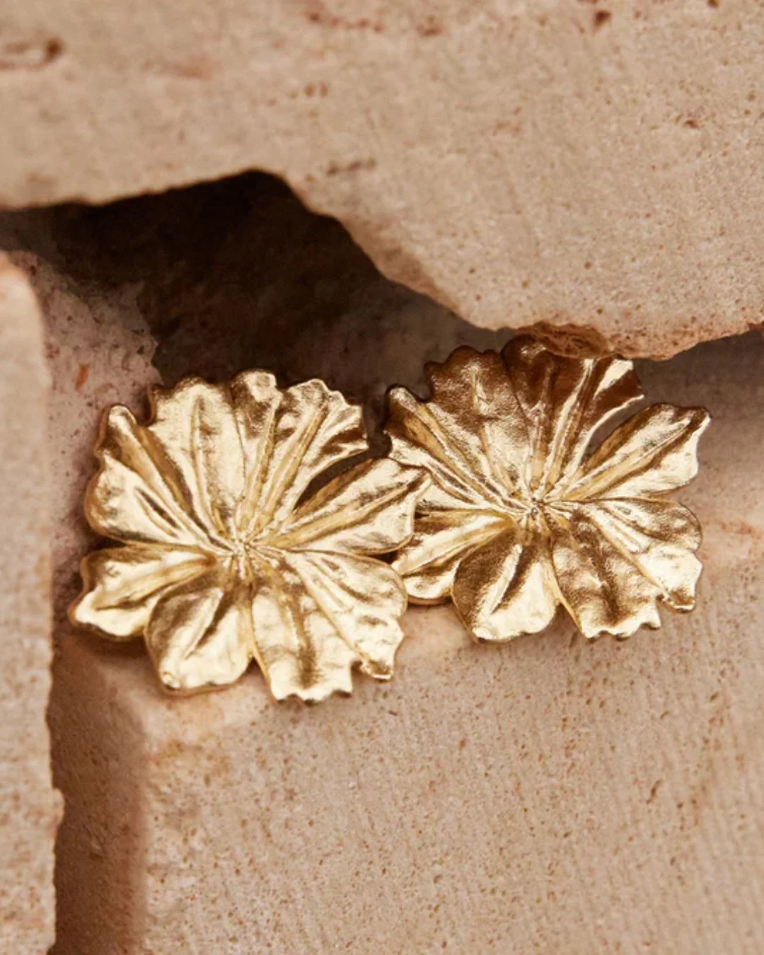 Boucles d’oreilles Adonis de la marque Agapée en forme de feuille