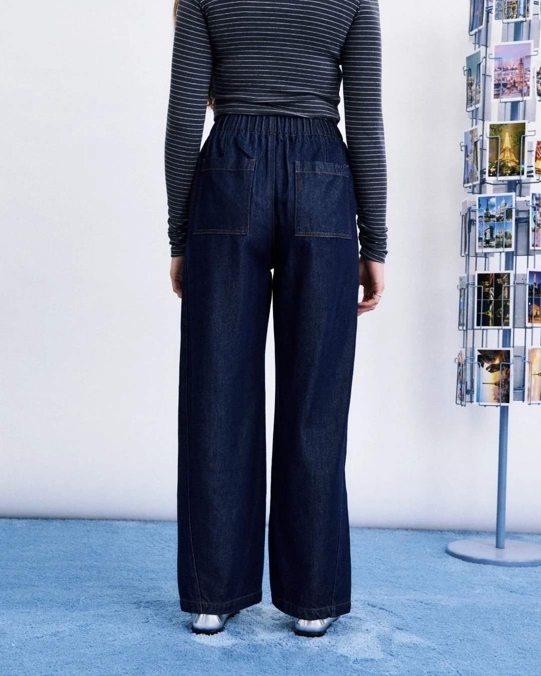 Pantalon Minoo Denim Marine, Frnch Paris (2).jpg