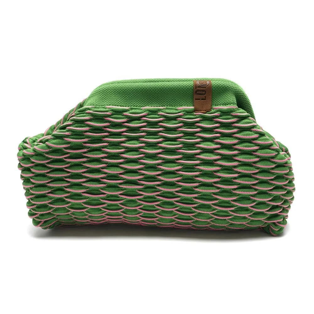 Pochette en nid d'abeille verte parfaite pour les occasions