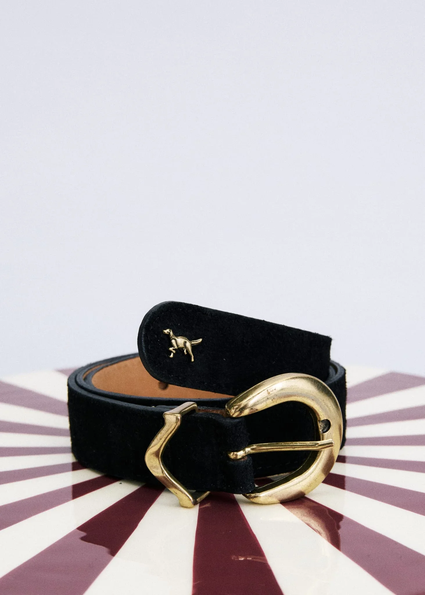 Ceinture Inu Noir en Cuir, Frnch Paris
