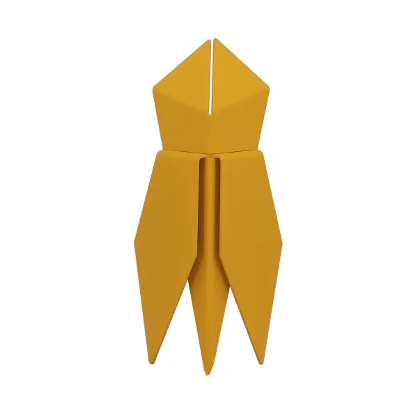 Décoration murale cigale Clareine jaune vif, terrasse extérieure ensoleillée bord de piscine