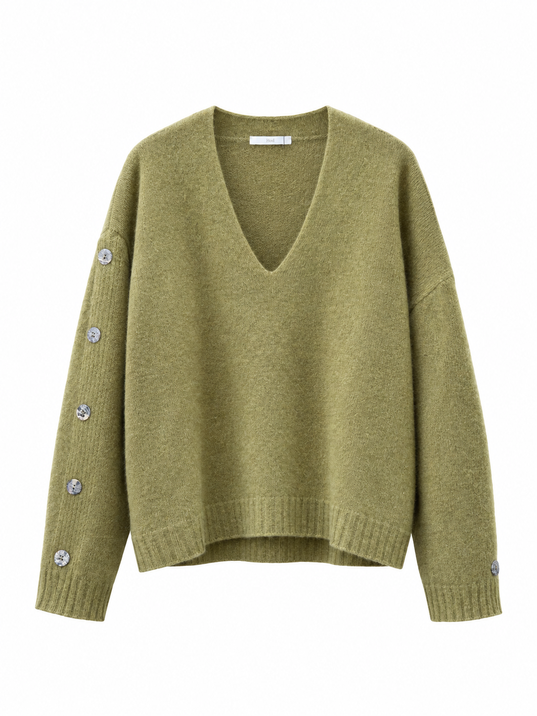 Pull Vanille bronze en laine, vue de face sur fond blanc.