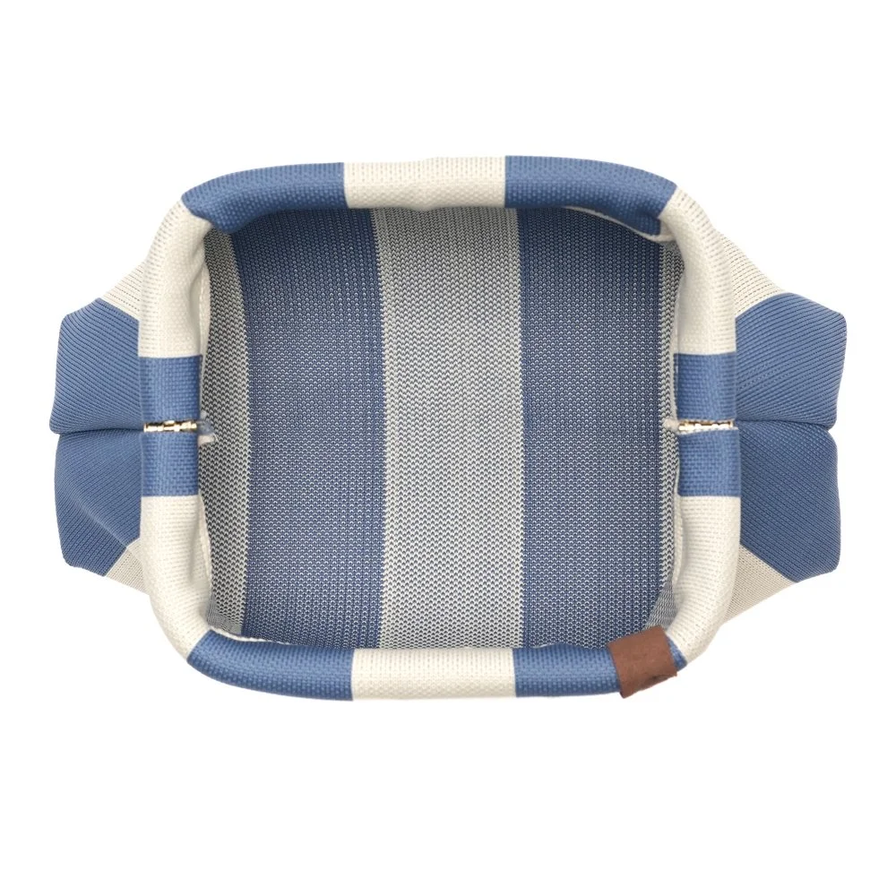 Sac Emma LOT83 pochette pratique pour soirée ou plage blanc & bleu rayé