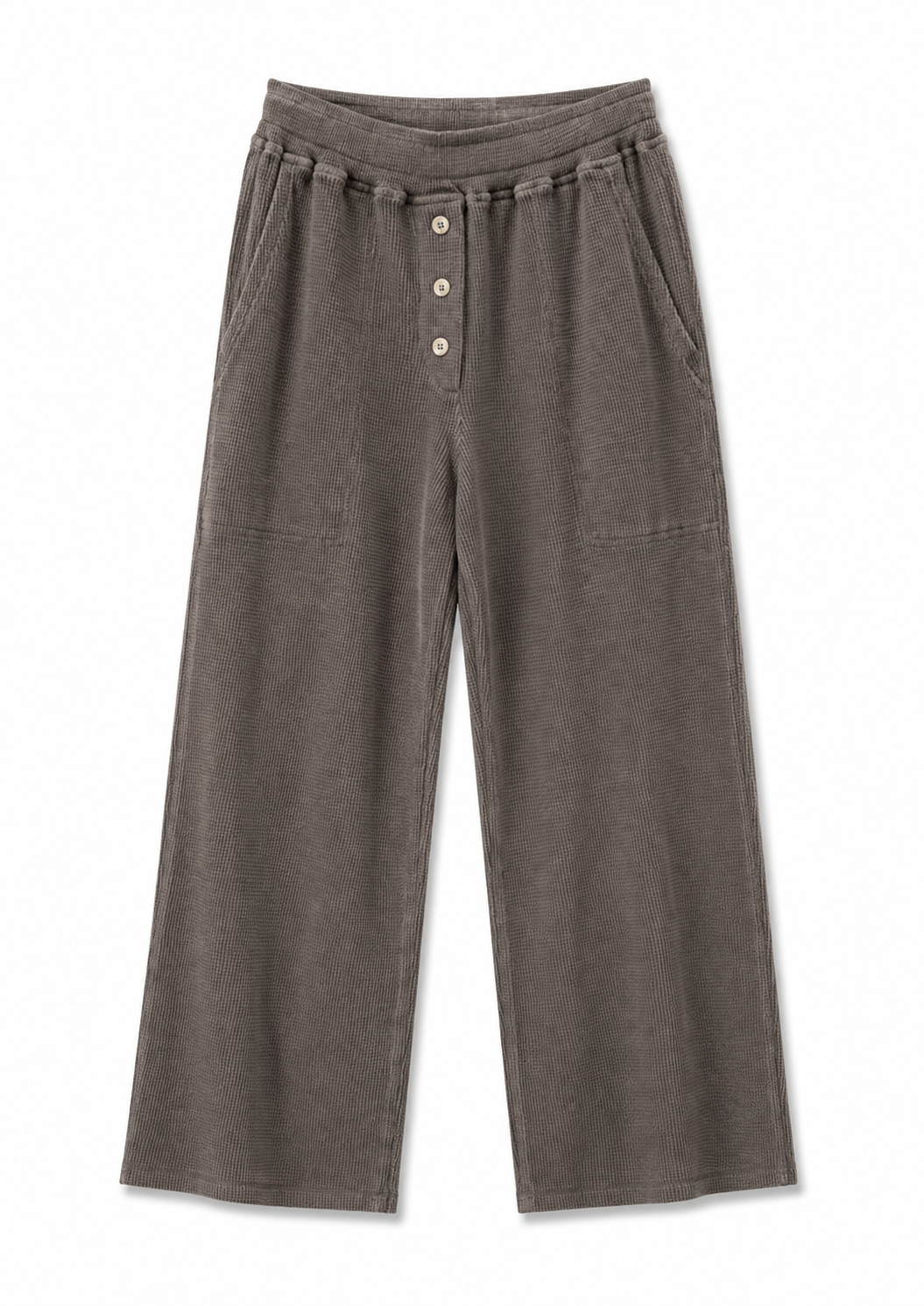 Jogging taille haute Nancy Abeille avec cordon de serrage blanc