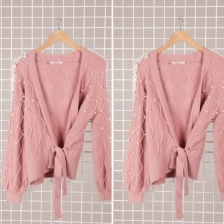 Shop this pearl detailed cardigan