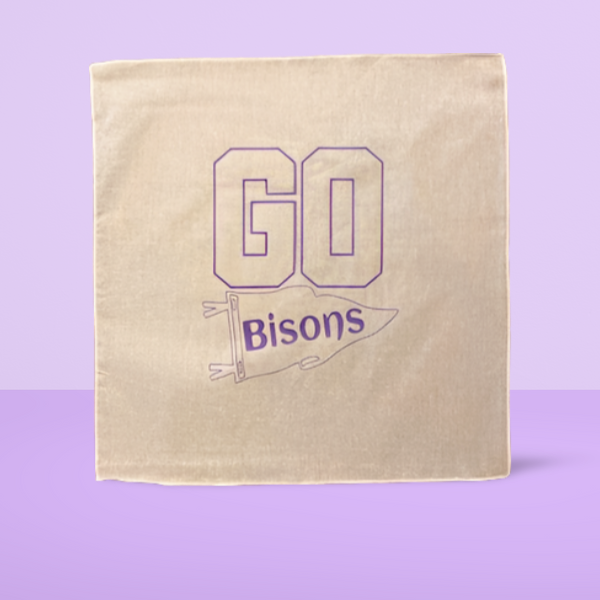 Wave your pride at tonight’s game with our Go Bison rally towels