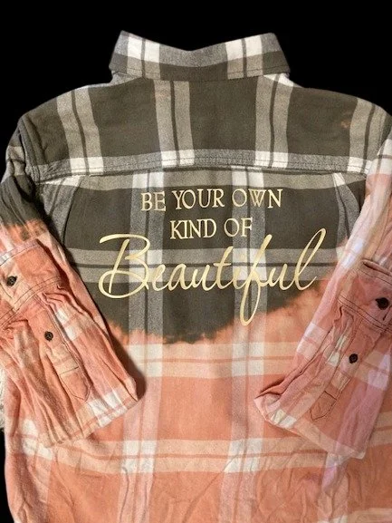 Flannel Shirt with Empowering Message at Granny Store