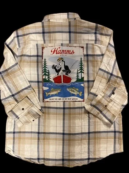 Hamms fishing Flannel -black.jpg