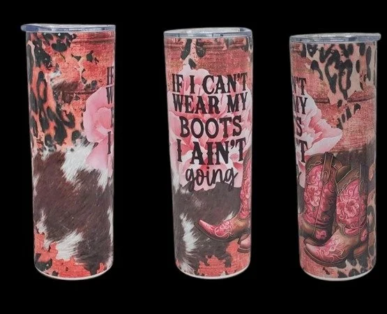 Boot lover's 20-ounce insulated mug for drinks