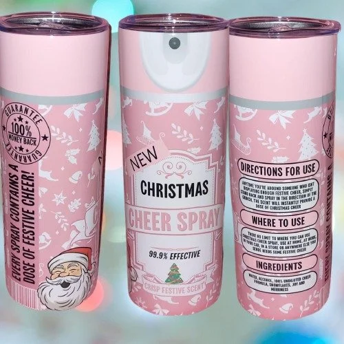 Insulated Reusable Holiday Christmas Tumbler