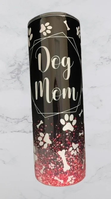 Show off your Dog Mom pride with this 20-ounce stainless steel tumbler. Perfect for hot or cold beverages, it’s a stylish and functional gift for dog lovers!