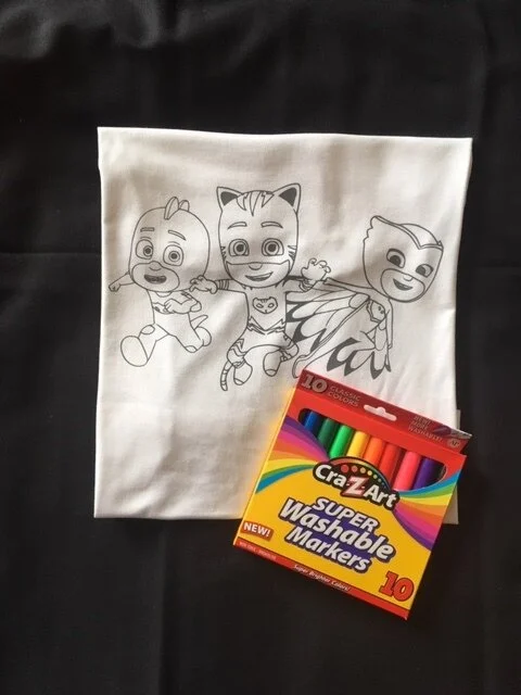 PJ Masks Color Me Youth Unisex T-Shirt with washable markers