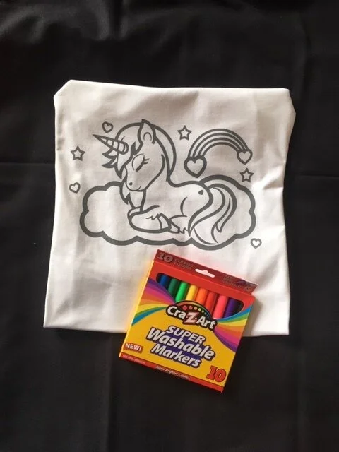 Unicorn Color Me  Youth T-Shirt with Washable Markers
