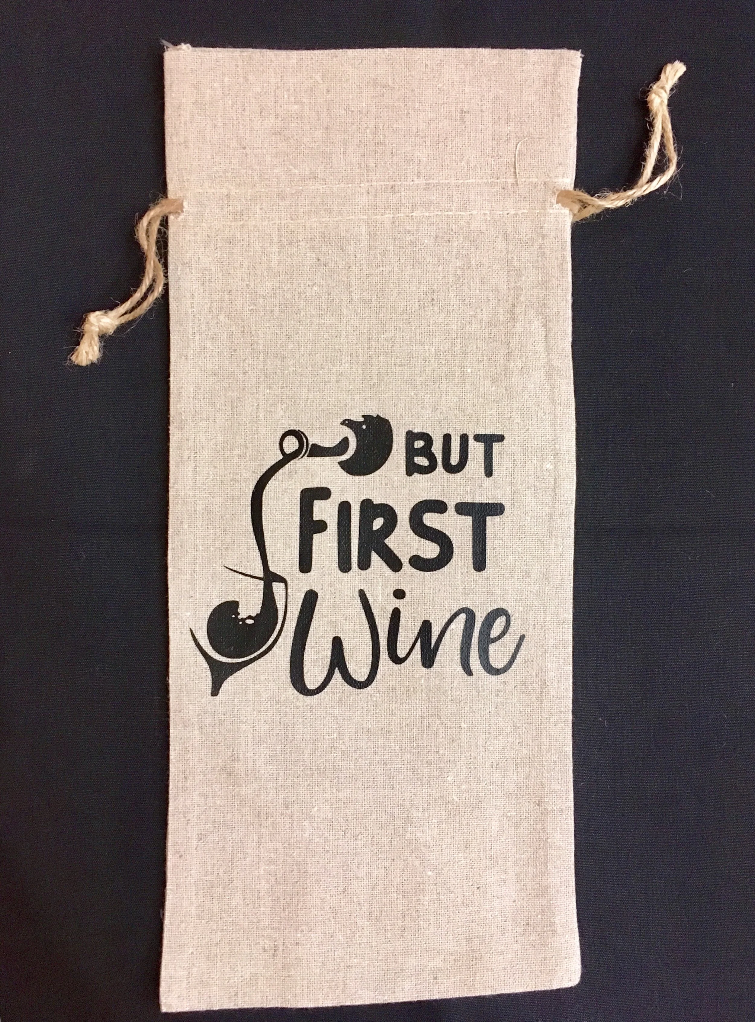 But First Wine Wine Bag
