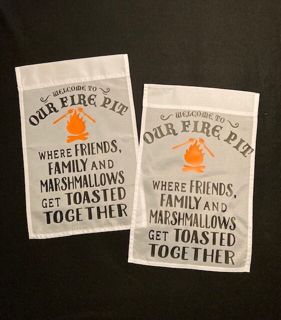 Decorative garden flag box