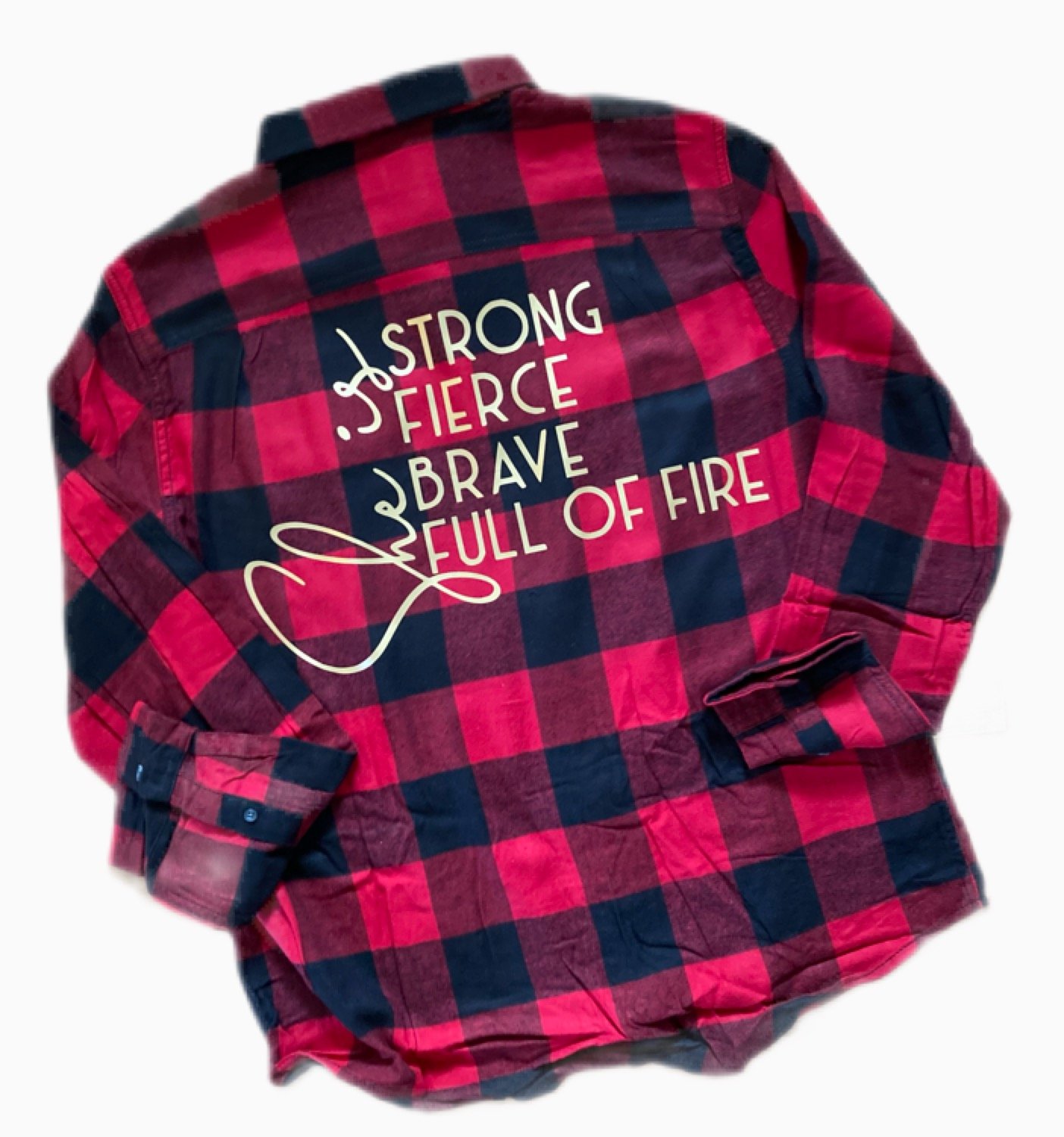 She Is Strong Fierce Brave Full Of Fire Flannel Shirt