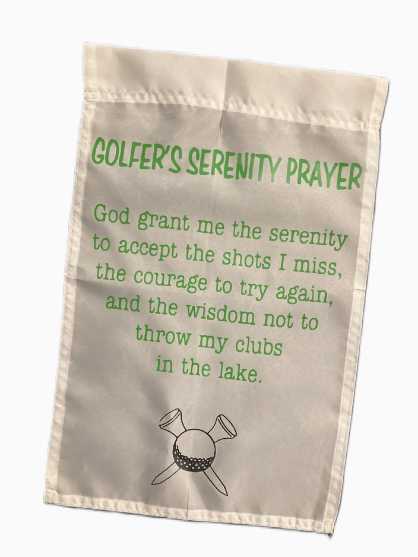 Golfer's Serenity Prayer Garden Flag