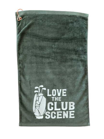 Love The Club Scene Golf Towel with Corner Grommet and Hook