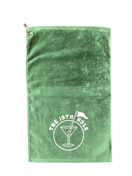 19th Hole Golf Towel with Corner Grommet and Hook