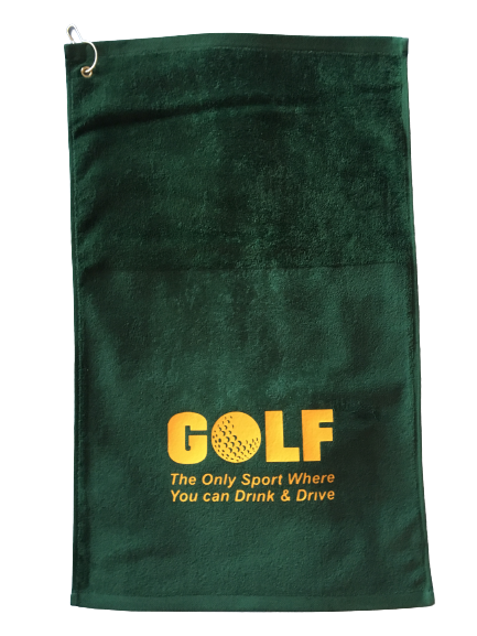 Golf The Only Sport You Can Drink And Drive Golf Towel with Corner Grommet and Hook