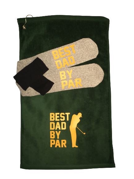 Best Dad By Par Golf Towel or Thermal Socks