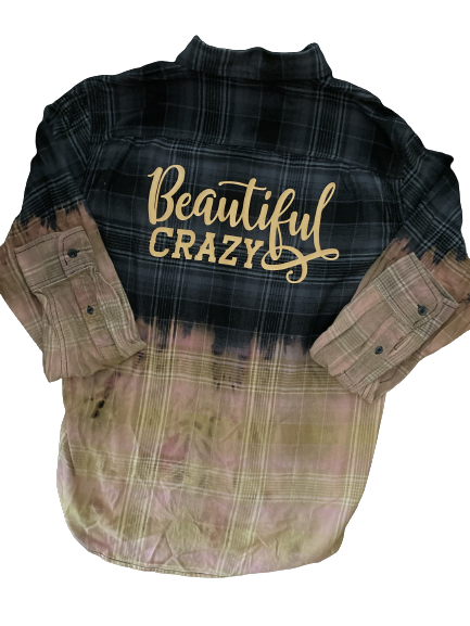 Shop unique bleached vintaged oversized button down distressed flannel shirts