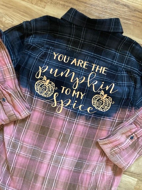 You Are The Pumpkin To My Spice Distressed Flannel Shirt