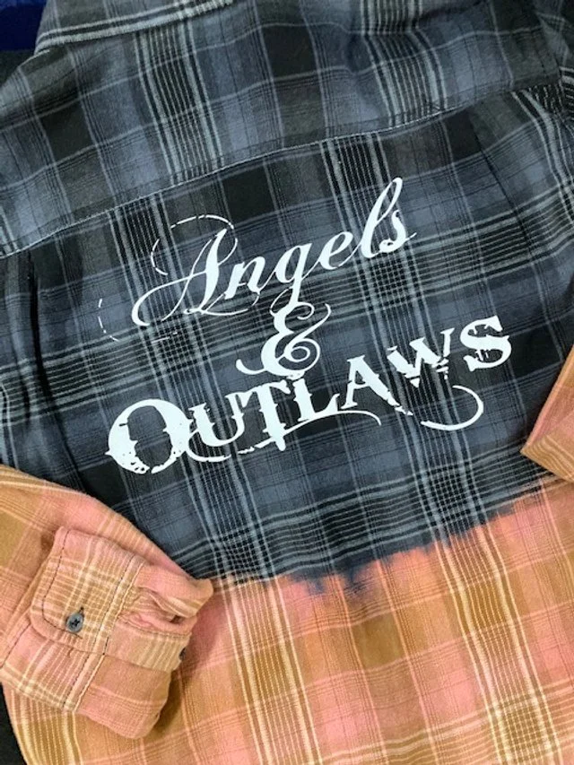 Shop oversized button down vintage bleached distressed flannel shirt