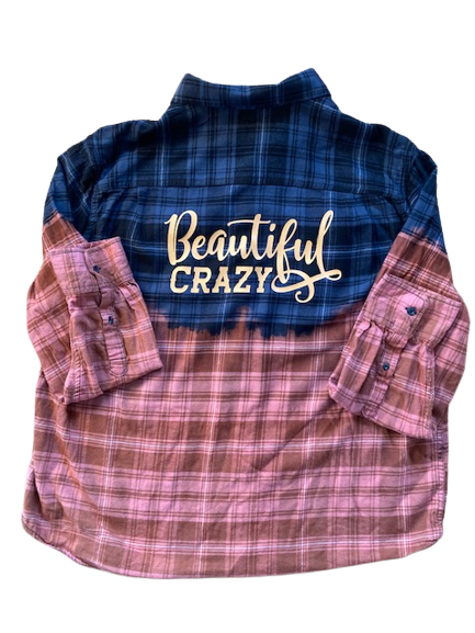 Shop oversized vintage distressed bleached flannel shirts at Granny and Grandpas Custom Creations