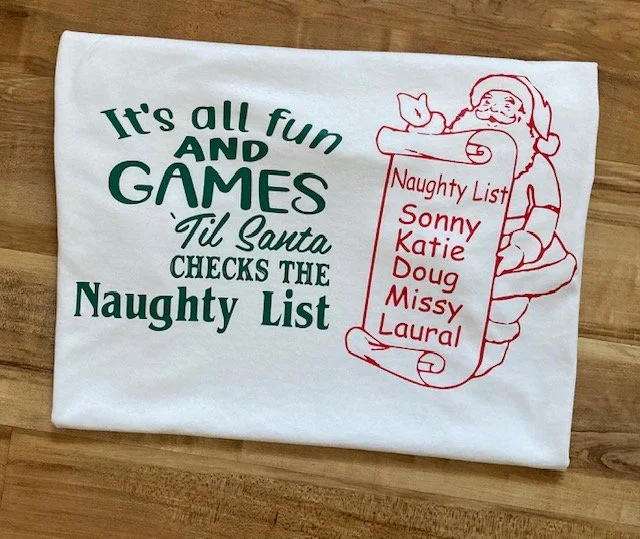 Looking for the best Christmas Shirt? It's all fun and Games 'Til Santa checks the Naughty List is the perfect shirt this holiday season!