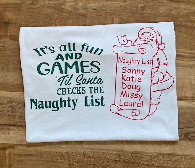 Granny and Grandpas Custom Creations custom holiday t shirt.   Let Granny and Grandpa's Custom Creations create your holiday t-shirt