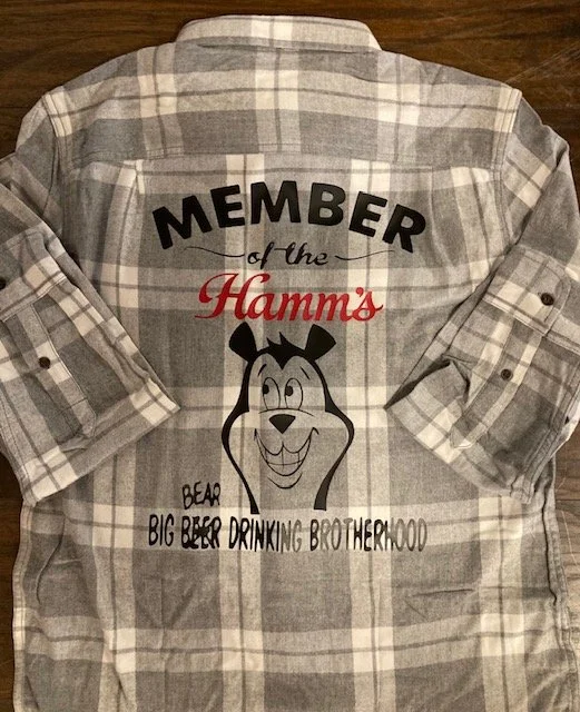 hamms beer flannel shirt