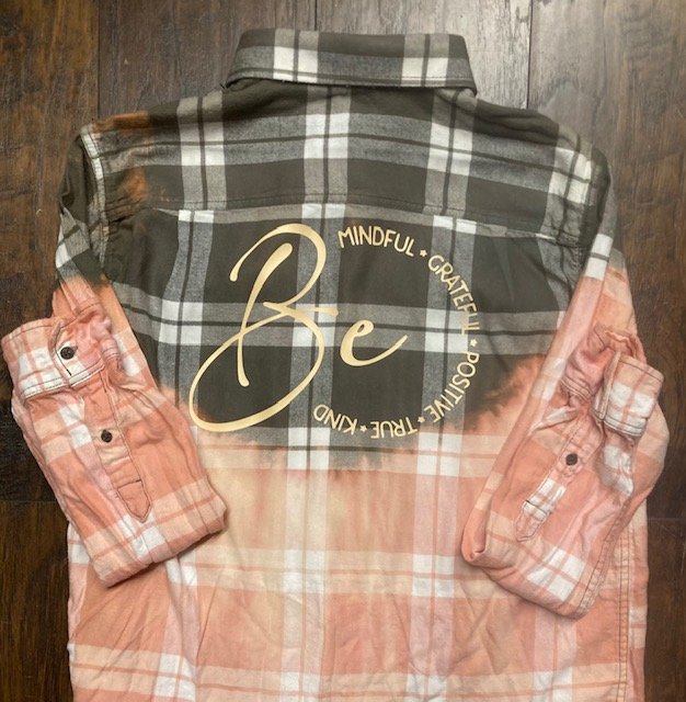 Distressed flannel shirts at Granny and Grandpa's Custom Creations
