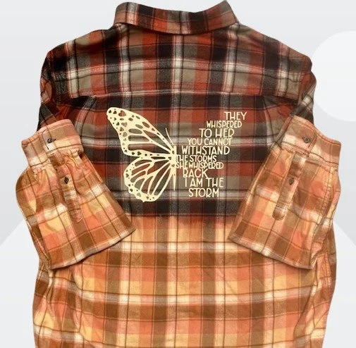 Distressed Flannel Shirt for Empowerment