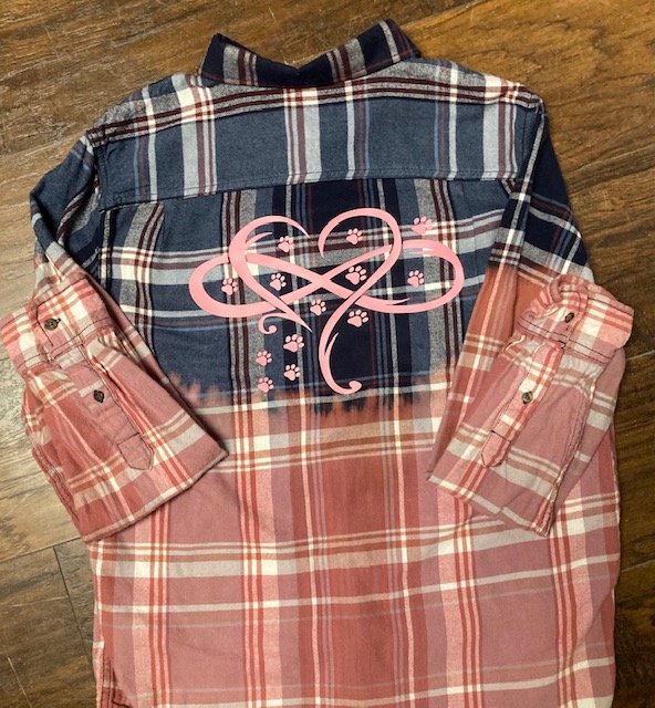 bleached flannel shirt