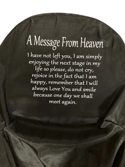 A message from heaven black memorial chair covering .jpg