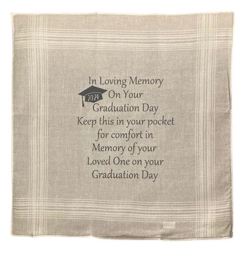 Memorial handkerchief for graduates